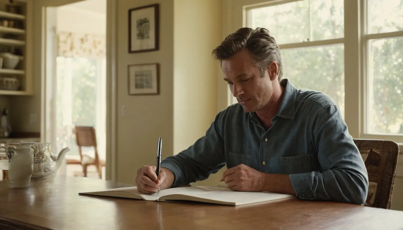 A homeowner reviewing a written septic quote at the kitchen table